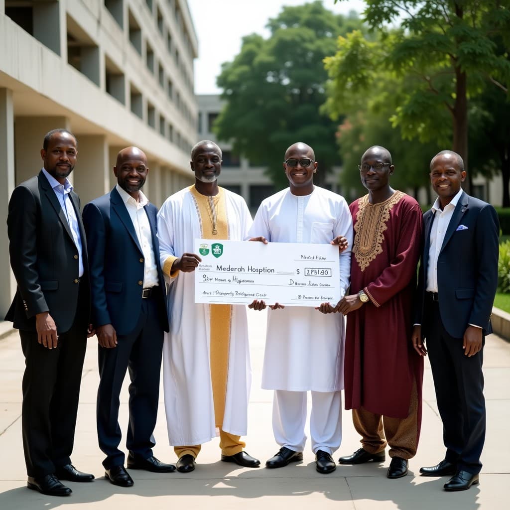 ExJAM Foundation members presenting a donation cheque